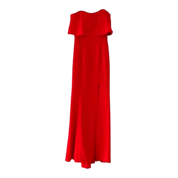 Xscape Red Strapless Gown - Picture 2 of 3